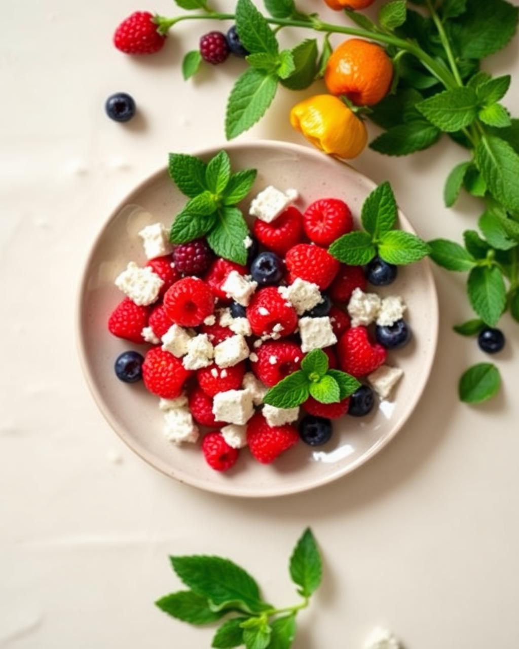 Summer Berry Salad with Feta & Mint